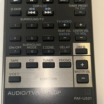 Sony RM-U521 Remote Control Original OEM Audio TV VTR LDP Sony TA-AV531 TESTED