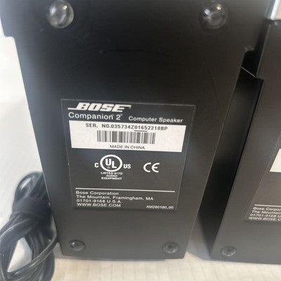 Bose Companion 2 Computer Speakers 35734 Multimedia Silver No Power Cord Untested