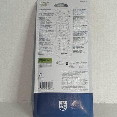 Philips SRP9232D/27 3-Device Universal Remote TV Samsung Roku Streaming Media
