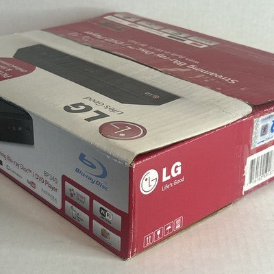 LG BP340 BluRay DVD Player Wi-Fi w/ Remote Control HDMI Cable Bundled Open Box