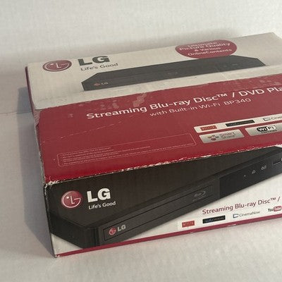 LG BP340 BluRay DVD Player Wi-Fi w/ Remote Control HDMI Cable Bundled Open Box
