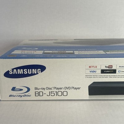 Samsung BD-J5100 Bluray DVD Player Streaming w/ HDMI Remote Bundle Open Box