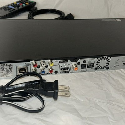 Sony BDP-S470 Blu-Ray DVD Player 3D w/ Remote HDMI Cable Power Cord TESTED