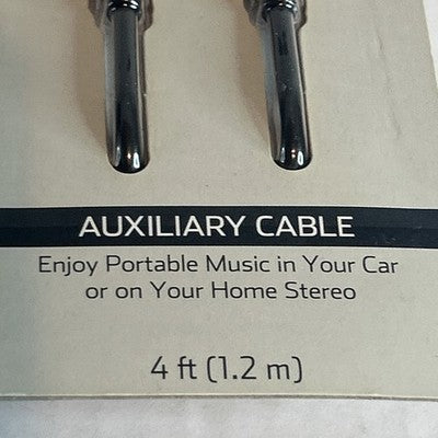 ONN 4FT 3.5mm AUX Auxiliary Cable Car/Home Stereo Headphones Speakers ONA13WI521