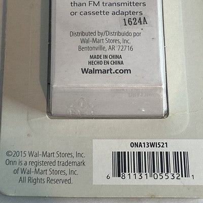 ONN 4FT 3.5mm AUX Auxiliary Cable Car/Home Stereo Headphones Speakers ONA13WI521