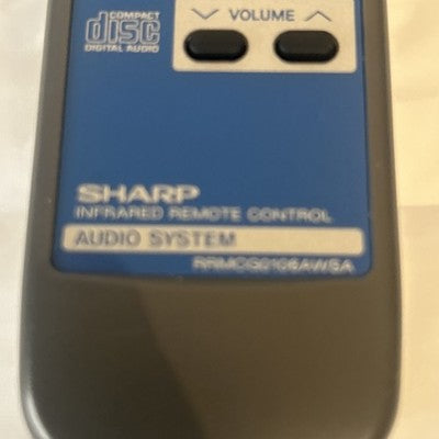Sharp RRMCG0106AWSA Digital Audio System CD Remote Control TESTED