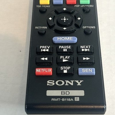 Sony RMT-B118A Remote Control Bluray BDP-S BDP-BX Original TESTED