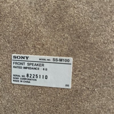 Sony SS-M100 3 Way Bass Reflex Speaker System Front Speakers MHC‑M100