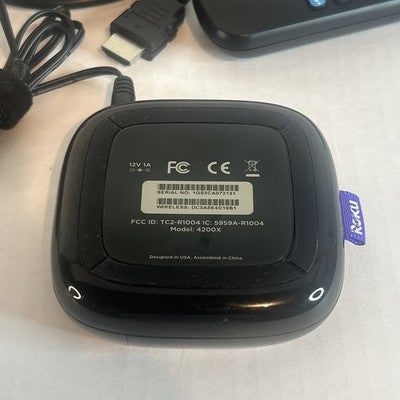 Roku 3 Media Stream 4200X 3rd Gen w/ HDMI Cable Power Cord Remote Bundle TESTED