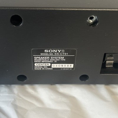 Sony SS-CT91 SS-TS94 Speaker System Center Speaker Black 3 Ohms