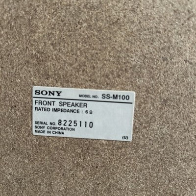 Sony SS-M100 3 Way Bass Reflex Speaker System Front Speakers MHC‑M100