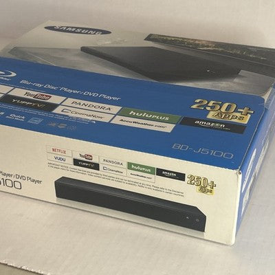 Samsung BD-J5100 Bluray DVD Player Streaming w/ HDMI Remote Bundle Open Box