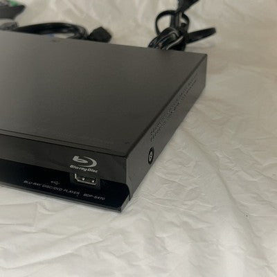 Sony BDP-S470 Blu-Ray DVD Player 3D w/ Remote HDMI Cable Power Cord TESTED