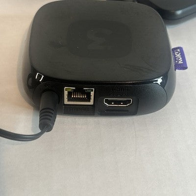 Roku 3 Media Stream 4200X 3rd Gen w/ HDMI Cable Power Cord Remote Bundle TESTED