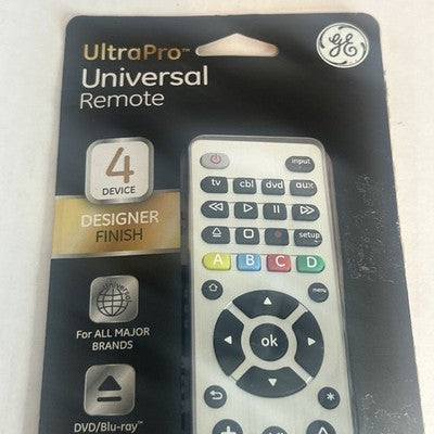 GE UltraPro Universal Remote Control 33709 4-Device Samsung All Brands Open Box
