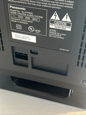 Panasonic SU-HTB20 Home Theater Surround Sound Subwoofer w/ Remote Bundle
