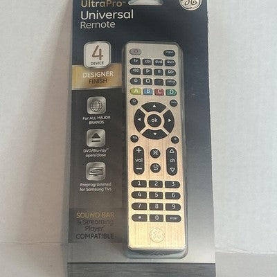 GE UltraPro Universal Remote Control 33709 4-Device Samsung All Brands Open Box