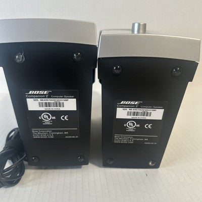 Bose Companion 2 Computer Speakers 35734 Multimedia Silver No Power Cord Untested