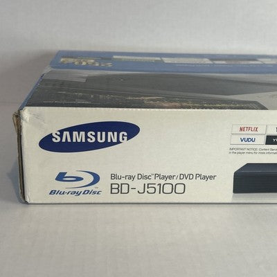 Samsung BD-J5100 Bluray DVD Player Streaming w/ HDMI Remote Bundle Open Box