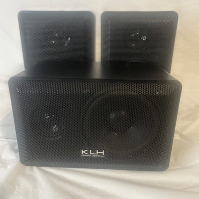 KLH 9706 Home Audio Systems 1 Center Speaker 2 Satellite Speakers